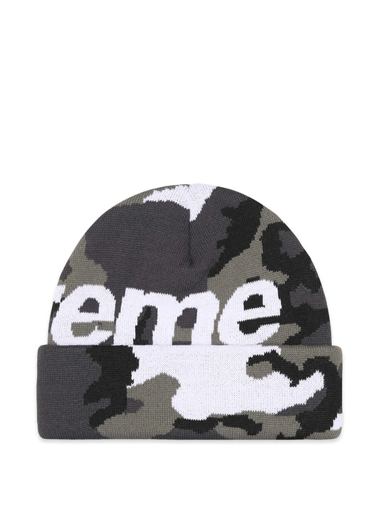 Supreme Camo Big Logo Beanie - Snow Camo