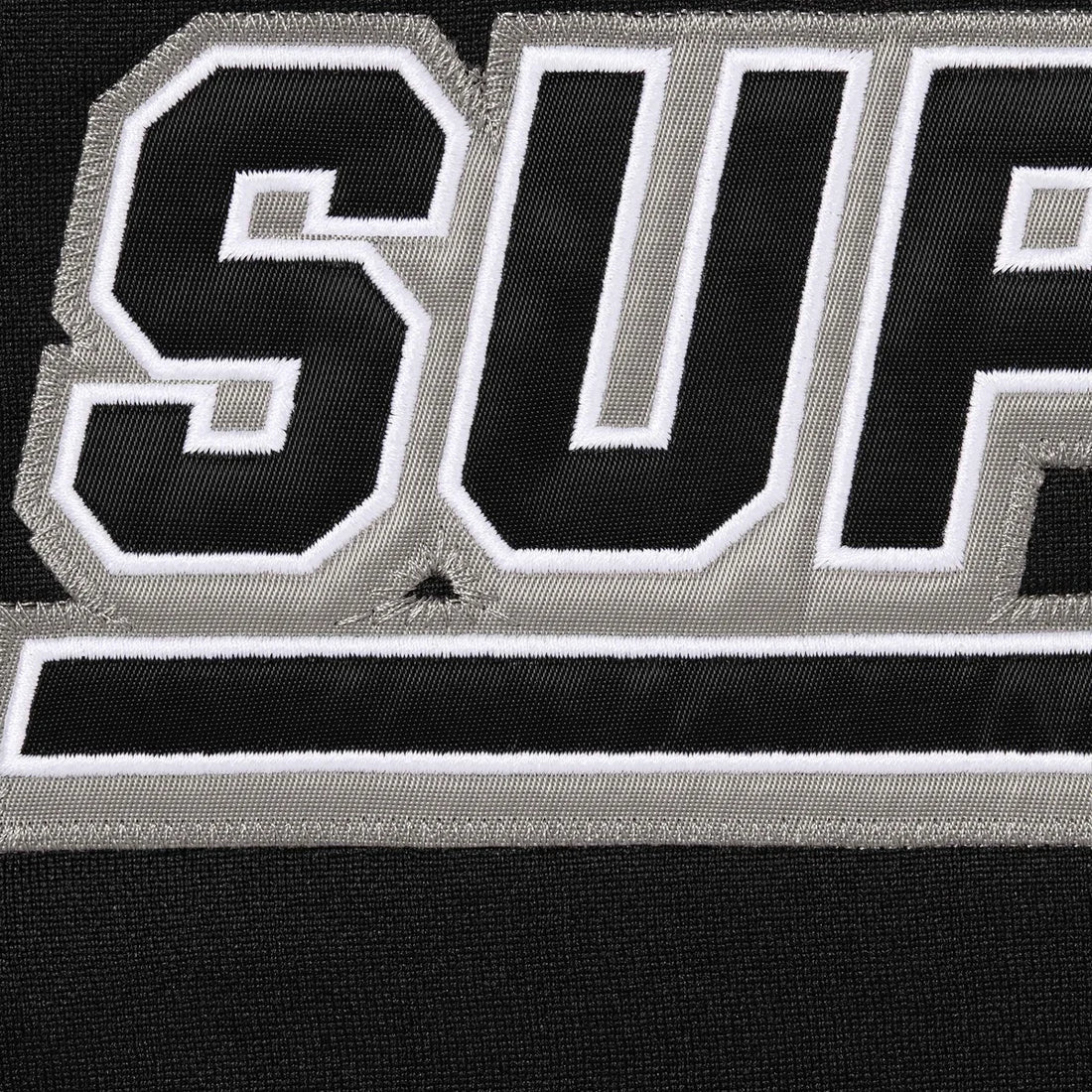 SUPREME FOOTBALL ZIP UP HOODED SWEATSHIRT BLACK