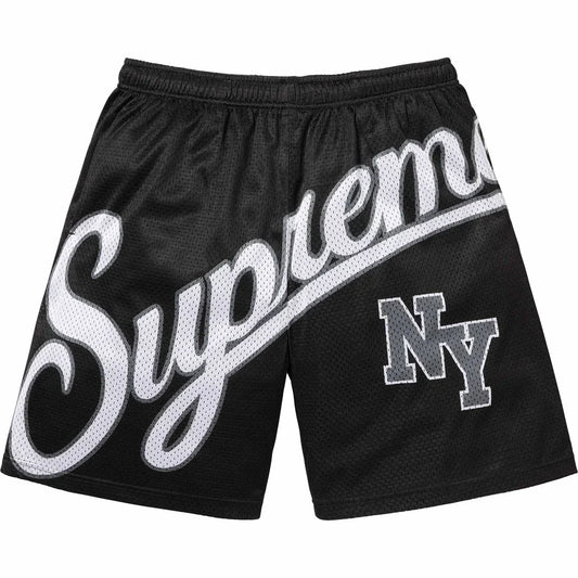 Supreme Big Script Mesh Short 'Black'