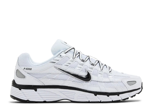 Nike P-6000 White Metallic Silver Black
